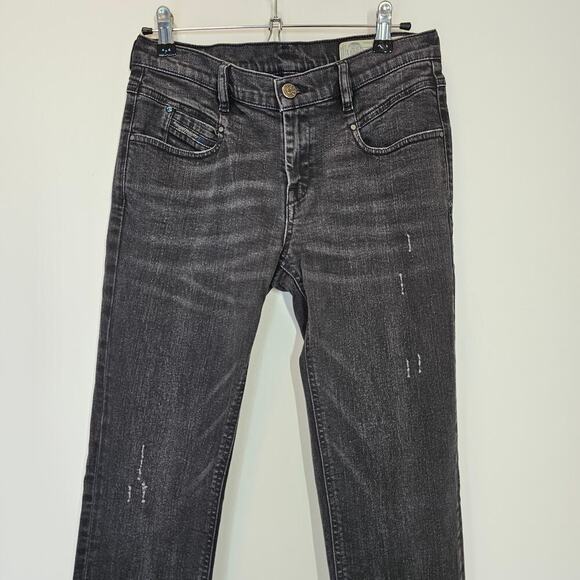 Diesel Belthy Ankle Regular Slim Straight Low Waist 084JS Black Jeans Size 27 - Picture 2 of 15